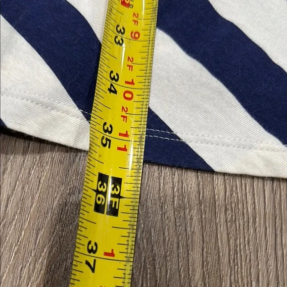 OLD NAVY Dress Fit and Flare Navy and White Chevron Striped MEDIUM - Picture 13 of 15